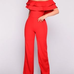 Fashion Nova Ready to Ruffle Off-shoulder Jumpsuit